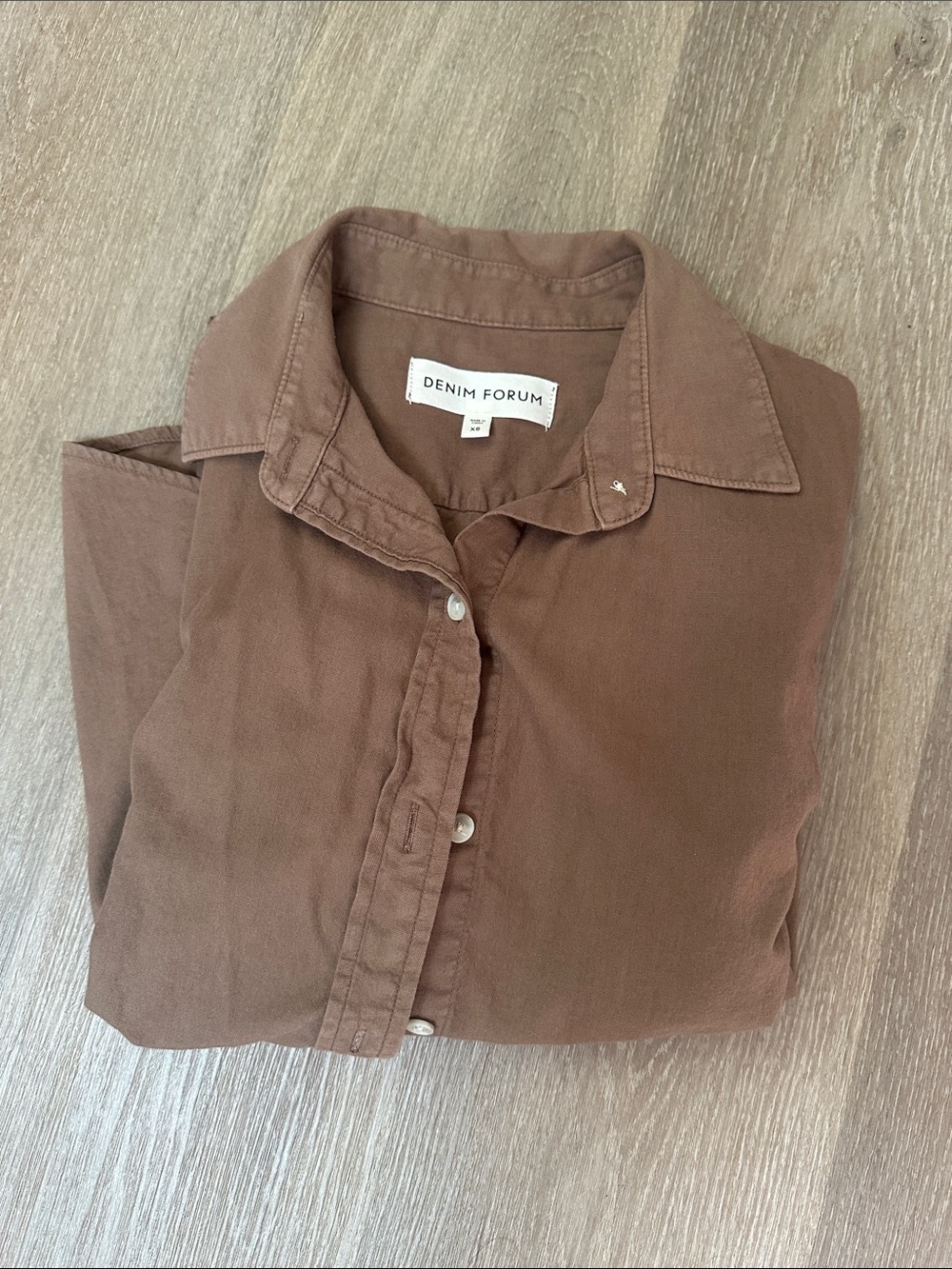 Aritzia Denim Forum The Jane Shirt Button Up Blouse - Picture 8 of 8